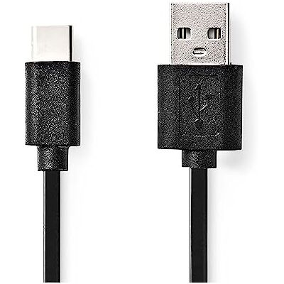 NEDIS Câble USB USB 2.0 Connecteur USB-A Connecteur USB Type-C™ 480 Mbps 15 W Nickelé 2 m Rond PVC Noir Sac en plastique NEDIS Câble USB USB 2.0 Connecteur USB-A Connecteur USB Type-C™ 480 Mbps 15 W Nickelé 2 m Rond PVC Noir Sac en plastique