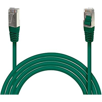 Waytex 32082 Câble Ethernet Réseau RJ45 Cat 5e FTP 100MHz Blindé couleur Compatible PC, Routeur, Modem, Switch Consoles de jeux, TV, amplificateur réseau – 3m, Vert Waytex 32082 Câble Ethernet Réseau RJ45 Cat 5e FTP 100MHz Blindé couleur Compatible PC, Routeur, Modem, Switch Consoles de jeux, TV, amplificateur réseau – 3m, Vert
