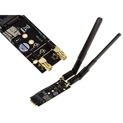 Adaptateur M.2 B-Key avec 2 Antennes - Support 3G/4G/5G Adaptateur M.2 B-Key avec 2 Antennes - Support 3G/4G/5G