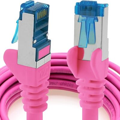 1aTTack.de 7,5 m CAT6a câble réseau magenta 1 pièce Câble patch CAT 6 A 10000 Mbit s SFTP PIMF 500 MHz compatible avec routeur commutateur Internet DSL CAT5 CAT6 CAT7 1aTTack.de 7,5 m CAT6a câble réseau magenta 1 pièce Câble patch CAT 6 A 10000 Mbit s SFTP PIMF 500 MHz compatible avec routeur commutateur Internet DSL CAT5 CAT6 CAT7