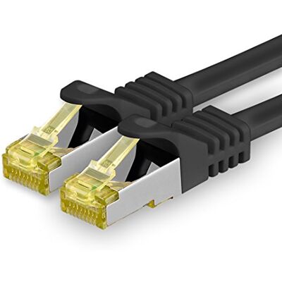 1aTTack.de Câble Réseau CAT7 CAT 7 SFTP 10Gb/s 1 pièce 1.50 m Ethernet LAN DSL Modem Routeur Noir 1 pièce 1aTTack.de Câble Réseau CAT7 CAT 7 SFTP 10Gb/s 1 pièce 1.50 m Ethernet LAN DSL Modem Routeur Noir 1 pièce
