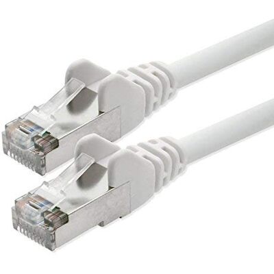 1aTTack.de 1aTTack Câble réseau FTP CAT 5e blindé avec 2 fiches RJ45 Blanc 3 m 1aTTack.de 1aTTack Câble réseau FTP CAT 5e blindé avec 2 fiches RJ45 Blanc 3 m