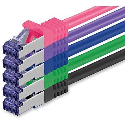 1aTTack.de Câble Réseau CAT7 CAT 7 SFTP 5 pièces 1.50 m Ethernet LAN DSL Modem Routeur Coloré B 1aTTack.de Câble Réseau CAT7 CAT 7 SFTP 5 pièces 1.50 m Ethernet LAN DSL Modem Routeur Coloré B