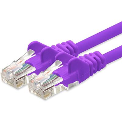 1aTTack.de Câble réseau CAT5e 2x fiche RJ45 Câble de raccordement réseau UTP 30m violet 1aTTack.de Câble réseau CAT5e 2x fiche RJ45 Câble de raccordement réseau UTP 30m violet