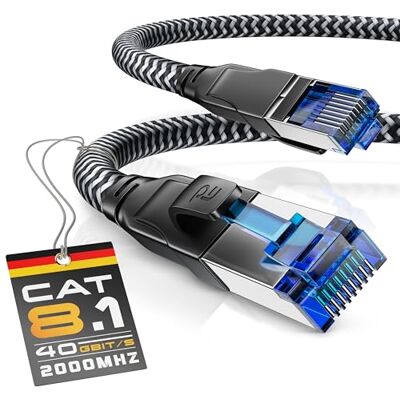 CSL-Computer CSL CAT.8 1 m Cotton Jacket RJ45 Cable réseau CSL-Computer CSL CAT.8 1 m Cotton Jacket RJ45 Cable réseau