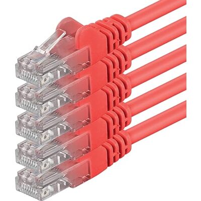 1aTTack.de 0,5 m rouge 5 pièces (pack) Câble réseau Ethernet LAN CAT.6 CAT6 Câble patch 1000 Mbit/s 1aTTack.de 0,5 m rouge 5 pièces (pack) Câble réseau Ethernet LAN CAT.6 CAT6 Câble patch 1000 Mbit/s