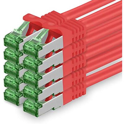 1aTTack.de Câble Réseau CAT7 CAT 7 SFTP 10 pièces 3.0 m Ethernet LAN DSL Modem Routeur Rouge 1aTTack.de Câble Réseau CAT7 CAT 7 SFTP 10 pièces 3.0 m Ethernet LAN DSL Modem Routeur Rouge