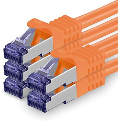 1aTTack.de Câble Réseau CAT7 CAT 7 SFTP 5 pièces 0.50 m Ethernet LAN DSL Modem Routeur 5 pièces orange 1aTTack.de Câble Réseau CAT7 CAT 7 SFTP 5 pièces 0.50 m Ethernet LAN DSL Modem Routeur 5 pièces orange