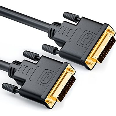 deleyCON 0,5m Court DVI Câble 24+1 DVI-D Dual Link HDTV 1080p Full-HD 3D Ready Adaptateur Liaison Moniteur avec Noyau Ferrite Noir deleyCON 0,5m Court DVI Câble 24+1 DVI-D Dual Link HDTV 1080p Full-HD 3D Ready Adaptateur Liaison Moniteur avec Noyau Ferrite Noir