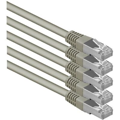 1aTTack.de 0,5 m gris 5 pièces Câble réseau Cat.6 câble réseau CAT6 S-FTP Gigabit Lan PIMF CAT 6 cuivre CU sans halogène Internet DSL console de jeu Smart TV 1aTTack.de 0,5 m gris 5 pièces Câble réseau Cat.6 câble réseau CAT6 S-FTP Gigabit Lan PIMF CAT 6 cuivre CU sans halogène Internet DSL console de jeu Smart TV