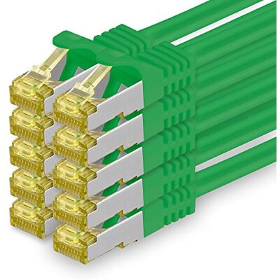 1aTTack.de Câble Réseau CAT7 CAT 7 SFTP 10Gb/s 10 pièces 0.50 m Ethernet LAN DSL Modem Routeur Vert 10 pièces 1aTTack.de Câble Réseau CAT7 CAT 7 SFTP 10Gb/s 10 pièces 0.50 m Ethernet LAN DSL Modem Routeur Vert 10 pièces
