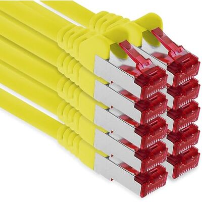 1aTTack.de Câble Réseau CAT6 CAT 6 S-FTP 10 pièces 5.0 m Ethernet LAN DSL Modem Routeur Jaune 1aTTack.de Câble Réseau CAT6 CAT 6 S-FTP 10 pièces 5.0 m Ethernet LAN DSL Modem Routeur Jaune