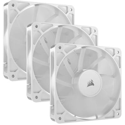 Corsair RS120 120mm Ventilateur PWM – Connexion Daisy-Chain – Faible Bruit – Roulement à Dôme Magnétique – Paquet Triple – Blanc Corsair RS120 120mm Ventilateur PWM – Connexion Daisy-Chain – Faible Bruit – Roulement à Dôme Magnétique – Paquet Triple – Blanc