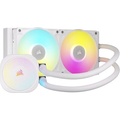 Corsair iCUE LINK TITAN 240 RX RGB Refroidisseur Liquide Pour CPU – 240mm AIO – 2x RX120 Ventilateurs RGB Inclus – Convient à Intel LGA 1851/1700, AMD AM5/AM4 – Hub du Système iCUE LINK Inclus – Blanc Corsair iCUE LINK TITAN 240 RX RGB Refroidisseur Liquide Pour CPU – 240mm AIO – 2x RX120 Ventilateurs RGB Inclus – Convient à Intel LGA 1851/1700, AMD AM5/AM4 – Hub du Système iCUE LINK Inclus – Blanc
