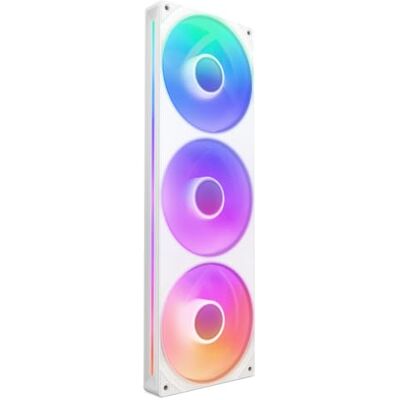 NZXT F360 RGB Core Ventilateur monobloc RGB 360mm Blanc Unité monobloc 360mm avec trois ventilateurs RGB 120mm sur un seul câble. Vitesse et éclairage pilotés via CAM. NZXT F360 RGB Core Ventilateur monobloc RGB 360mm Blanc Unité monobloc 360mm avec trois ventilateurs RGB 120mm sur un seul câble. Vitesse et éclairage pilotés via CAM.