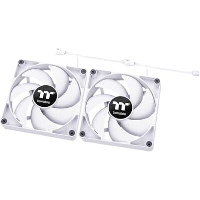 Thermaltake CT120 PC Cooling Fan White 2 Pack Thermaltake CT120 PC Cooling Fan White 2 Pack