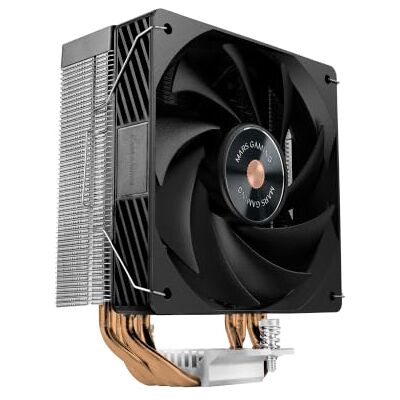 Mars Gaming MCPU-X4, Refroidisseur CPU 230W TDP, 4x Heatpipes HCT Nouvelle Génération, Ventilateur PWM SI Extreme-Silence 120mm, Noyau en Cuivre Équilibré, Compatibilité Universelle Intel et AMD, Noir Mars Gaming MCPU-X4, Refroidisseur CPU 230W TDP, 4x Heatpipes HCT Nouvelle Génération, Ventilateur PWM SI Extreme-Silence 120mm, Noyau en Cuivre Équilibré, Compatibilité Universelle Intel et AMD, Noir