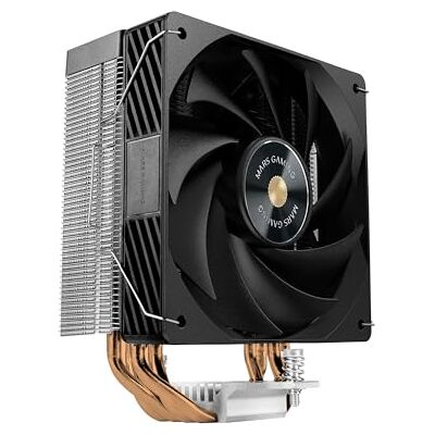 Mars Gaming MCPU-X4, Refroidisseur CPU 230W TDP, 4x Heatpipes HCT Nouvelle Génération, Ventilateur PWM SI Extreme-Silence 120mm, Noyau en Cuivre Équilibré, Compatibilité Universelle Intel et AMD, Noir Mars Gaming MCPU-X4, Refroidisseur CPU 230W TDP, 4x Heatpipes HCT Nouvelle Génération, Ventilateur PWM SI Extreme-Silence 120mm, Noyau en Cuivre Équilibré, Compatibilité Universelle Intel et AMD, Noir