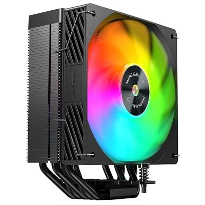 Mars Gaming MCPU-X5ARGB, Dissipateur CPU 280W TDP, 5x Heatpipes HCT Nouvelle Génération, Ventilateur PWM SI Extreme-Silent ARGB 120mm, Noyau en Cuivre Hyper-Équilibré, Compatibilité Universelle, Noir Mars Gaming MCPU-X5ARGB, Dissipateur CPU 280W TDP, 5x Heatpipes HCT Nouvelle Génération, Ventilateur PWM SI Extreme-Silent ARGB 120mm, Noyau en Cuivre Hyper-Équilibré, Compatibilité Universelle, Noir