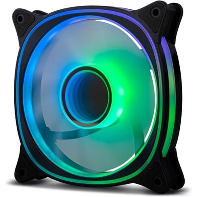 Xtreme Hummer V-FAN Ventilateur pour boîtier PC 120mm, Infinity Mirror ARGB, 9 pales translucides, roulements hydrauliques, coins en caoutchouc, noir Xtreme Hummer V-FAN Ventilateur pour boîtier PC 120mm, Infinity Mirror ARGB, 9 pales translucides, roulements hydrauliques, coins en caoutchouc, noir