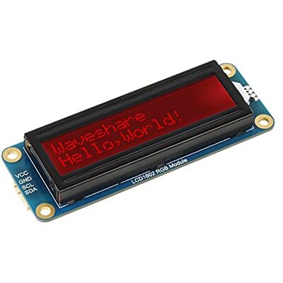 Waveshare 1602 Écran LCD Module 16 x 2 Caractères Module LCD Rétroéclairé RGB 16 M Couleurs, Compatible 3,3 V/5 V, Bus I2C, pour Raspberry Pi/Pi Pico, Jetson Nano, Arduino Waveshare 1602 Écran LCD Module 16 x 2 Caractères Module LCD Rétroéclairé RGB 16 M Couleurs, Compatible 3,3 V/5 V, Bus I2C, pour Raspberry Pi/Pi Pico, Jetson Nano, Arduino