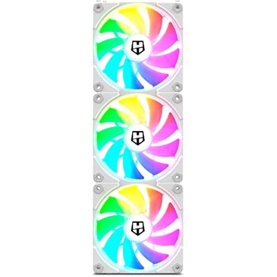 Xtreme Hummer EASY LINK Ensemble de 3 ventilateurs 120 mm, LED ARGB, PMW ultra-silencieux, sans fil, 4 patins en caoutchouc anti-vibration, vitesse jusqu'à 1500 tr/min, blanc Xtreme Hummer EASY LINK Ensemble de 3 ventilateurs 120 mm, LED ARGB, PMW ultra-silencieux, sans fil, 4 patins en caoutchouc anti-vibration, vitesse jusqu'à 1500 tr/min, blanc