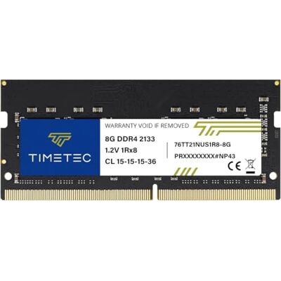 Timetec MTXtec Barrette de mémoire vive pour ordinateur portable 8 Go DDR4 2133 MHz PC4-17000 Non-ECC Unbuffered 1,2 V CL15 1Rx8 260 broches SODIMM 8 Go Timetec MTXtec Barrette de mémoire vive pour ordinateur portable 8 Go DDR4 2133 MHz PC4-17000 Non-ECC Unbuffered 1,2 V CL15 1Rx8 260 broches SODIMM 8 Go