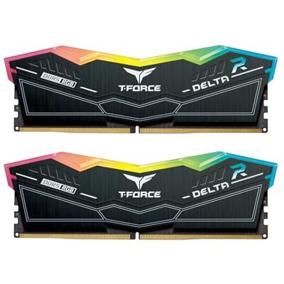 TEAMGROUP T-Force FF3D564G6000HC38GDC01 Delta RGB DDR5 RAM 64 Go (2 x 32 Go) 6000 MHz PC5-48000 CL38 Compatible Intel XMP 3.0 et AMD Expo Noir TEAMGROUP T-Force FF3D564G6000HC38GDC01 Delta RGB DDR5 RAM 64 Go (2 x 32 Go) 6000 MHz PC5-48000 CL38 Compatible Intel XMP 3.0 et AMD Expo Noir