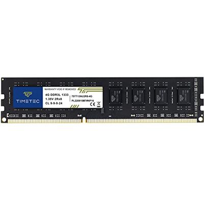 Timetec DDR3 1333MHz PC3-10600 Non-ECC Unbuffered 1.35V CL9 2Rx8 Dubbele Rang 240 Pin UDIMM Desktop PC Computer Geheugen RAM Module Upgrade (4GB) Timetec DDR3 1333MHz PC3-10600 Non-ECC Unbuffered 1.35V CL9 2Rx8 Dubbele Rang 240 Pin UDIMM Desktop PC Computer Geheugen RAM Module Upgrade (4GB)
