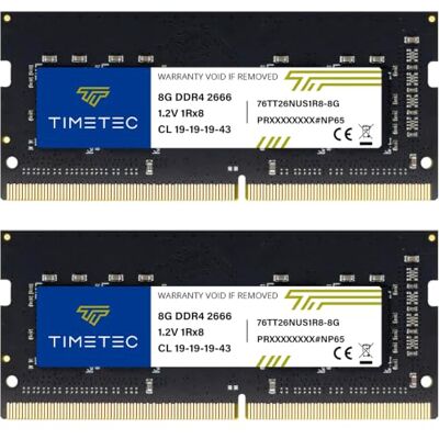 Timetec Hynix IC Kit de mémoire DDR4 SODIMM 16 Go (2 x 8 Go) pour carte Intel NUC KIT/Mini PC/HTPC/NUC 2666 MHz PC4-21300 non ECC sans tampon 1,2 V CL19 260 broches (kit 16 Go (2 x 8 Go) Timetec Hynix IC Kit de mémoire DDR4 SODIMM 16 Go (2 x 8 Go) pour carte Intel NUC KIT/Mini PC/HTPC/NUC 2666 MHz PC4-21300 non ECC sans tampon 1,2 V CL19 260 broches (kit 16 Go (2 x 8 Go)