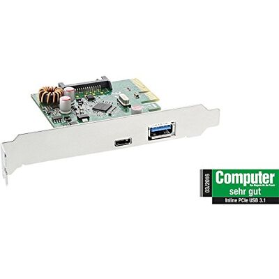 InLine 76660A carte et adaptateur d'interfaces USB 3.1 Interne Cartes et adaptateurs d'interfaces (PCIe, USB 3.1, PCI 2.0, 10 Gbit/s) InLine 76660A carte et adaptateur d'interfaces USB 3.1 Interne Cartes et adaptateurs d'interfaces (PCIe, USB 3.1, PCI 2.0, 10 Gbit/s)