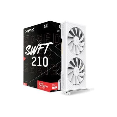 Pine XFX Speedster SWFT210 Radeon RX 7600 Carte graphique blanche avec 8 Go GDDR6 HDMI 3 x DP, AMD RDNA 3 RX-76PSWFTWY Pine XFX Speedster SWFT210 Radeon RX 7600 Carte graphique blanche avec 8 Go GDDR6 HDMI 3 x DP, AMD RDNA 3 RX-76PSWFTWY