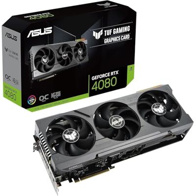 Asus TUF Gaming NVIDIA GeForce RTX 4080 OC Edition – Carte graphique gaming (16GB GDDR6X, PCIe 4.0, HDMI 2.1a, DisplayPort 1.4a) Asus TUF Gaming NVIDIA GeForce RTX 4080 OC Edition – Carte graphique gaming (16GB GDDR6X, PCIe 4.0, HDMI 2.1a, DisplayPort 1.4a)