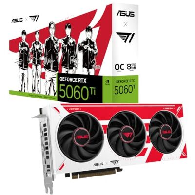 Asus The T1 GeForce RTX™ 5060 Ti 8GB GDDR7 Graphics Card (PCIe® 5.0, 8GB GDDR7, HDMI®/DP 2.1, 2.5-Slot, Axial-Tech Fans, Dual BIOS) Asus The T1 GeForce RTX™ 5060 Ti 8GB GDDR7 Graphics Card (PCIe® 5.0, 8GB GDDR7, HDMI®/DP 2.1, 2.5-Slot, Axial-Tech Fans, Dual BIOS)