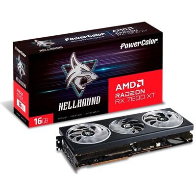 PowerColor RX 7800XT Hellhound 16GB Grafikkarte 16GB GDDR6, 1x HDMI, 3x DP PowerColor RX 7800XT Hellhound 16GB Grafikkarte 16GB GDDR6, 1x HDMI, 3x DP