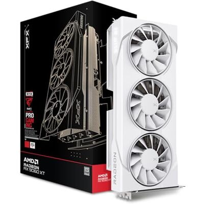 Pine XFX Carte Graphique Swift AMD Radeon RX 9060 XT OC White Triple Fan Gaming Edition 16 Go (RX-96TS316W7) Pine XFX Carte Graphique Swift AMD Radeon RX 9060 XT OC White Triple Fan Gaming Edition 16 Go (RX-96TS316W7)