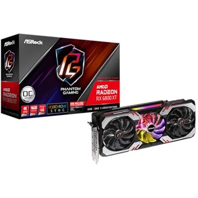 ASRock Karta graficzna Radeon RX 6800 XT Phantom Gaming D OC 16GB GDDR6 (RX6800XT PGD 16GO) ASRock Karta graficzna Radeon RX 6800 XT Phantom Gaming D OC 16GB GDDR6 (RX6800XT PGD 16GO)