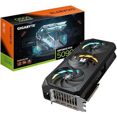 Gigabyte GeForce RTX 5090 GAMING OC 32G Carte graphique 32 Go GDDR7, 512 bits, PCI-E 5.0, 2550 MHz, 3 x DP 2.1a, 1 x HDMI 2.1b, NVIDIA DLSS 4, GV-N5090GAMING OC-32GD Gigabyte GeForce RTX 5090 GAMING OC 32G Carte graphique 32 Go GDDR7, 512 bits, PCI-E 5.0, 2550 MHz, 3 x DP 2.1a, 1 x HDMI 2.1b, NVIDIA DLSS 4, GV-N5090GAMING OC-32GD