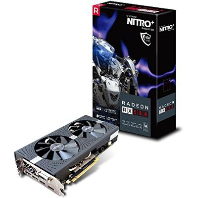 Sapphire Radeon RX 580 Nitro+ Carte graphique GDDR5 4 Go Gris Sapphire Radeon RX 580 Nitro+ Carte graphique GDDR5 4 Go Gris