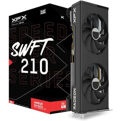 Pine XFX SPEEDSTER SWFT 210 Radeon RX 7600 XT AMD 16 Go GDDR6 Pine XFX SPEEDSTER SWFT 210 Radeon RX 7600 XT AMD 16 Go GDDR6