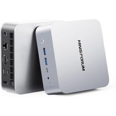 MINISFORUM AI X1 Mini PC, AMD Ryzen 7 255 8 cœurs 16 threads processeur jusqu'à 4,9 GHz, AMD Radeon 780M, 16 Go DDR5 RAM/512GB PCIe 4.0 SSD, HDMI/DP/USB 4 x 2/2,5G RJ45, USB 3.2 x 2, WiFi 7, BT 5.4 MINISFORUM AI X1 Mini PC, AMD Ryzen 7 255 8 cœurs 16 threads processeur jusqu'à 4,9 GHz, AMD Radeon 780M, 16 Go DDR5 RAM/512GB PCIe 4.0 SSD, HDMI/DP/USB 4 x 2/2,5G RJ45, USB 3.2 x 2, WiFi 7, BT 5.4