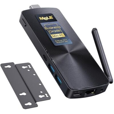 MeLE PCG02 PC Stick Fanless, N100 8GB 256GB, Double HDMI, Gigabit N100 jusqu'à 3.4GHz, 8GB RAM, 256GB stockage, double HDMI 4K, USB-C PD3.0, Wi-Fi 5, ethernet gigabit, BT5.1, support VESA,... MeLE PCG02 PC Stick Fanless, N100 8GB 256GB, Double HDMI, Gigabit N100 jusqu'à 3.4GHz, 8GB RAM, 256GB stockage, double HDMI 4K, USB-C PD3.0, Wi-Fi 5, ethernet gigabit, BT5.1, support VESA,...