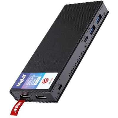 MeLE PCG02 Pro PC Stick Fanless N100 8GB 128GB, with Windows 11 Pro 4K HDMI N100 jusqu'à 3.4GHz, 8GB RAM, 128GB stockage with Windows 11 Pro, LPDDR4 4266MHz, double HDMI, USB-C PD3.0support VESA, fo... MeLE PCG02 Pro PC Stick Fanless N100 8GB 128GB, with Windows 11 Pro 4K HDMI N100 jusqu'à 3.4GHz, 8GB RAM, 128GB stockage with Windows 11 Pro, LPDDR4 4266MHz, double HDMI, USB-C PD3.0support VESA, fo...