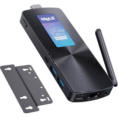 MeLE PCG02 Pro PC Stick Fanless, N100 8GB 256GB, Windows 11 Pro, Dual HDMI N100 jusqu'à 3.4GHz, 8GB RAM, 256GB stockage with Windows 11 Pro, LPDDR4 4266MHz, double HDMI, USB-C PD3.0, BT5.1, VESA Mount MeLE PCG02 Pro PC Stick Fanless, N100 8GB 256GB, Windows 11 Pro, Dual HDMI N100 jusqu'à 3.4GHz, 8GB RAM, 256GB stockage with Windows 11 Pro, LPDDR4 4266MHz, double HDMI, USB-C PD3.0, BT5.1, VESA Mount