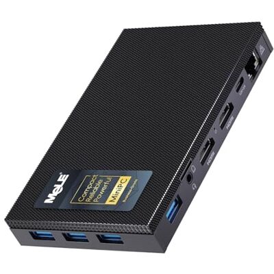 MeLE Quieter3Q Mini PC Fanless, N5105 8GB 256GB, Double HDMI, Gigabit N5105 jusqu'à 2.9GHz, 8GB RAM, 256GB SSD, double HDMI 4K, USB-C PD3.0, Wi-Fi 5, ethernet gigabit, démarrage automatique MeLE Quieter3Q Mini PC Fanless, N5105 8GB 256GB, Double HDMI, Gigabit N5105 jusqu'à 2.9GHz, 8GB RAM, 256GB SSD, double HDMI 4K, USB-C PD3.0, Wi-Fi 5, ethernet gigabit, démarrage automatique