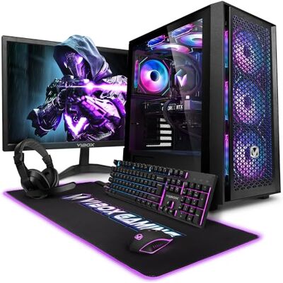 Vibox IV-128 PC Gamer Complet • 23" Écran • AMD Ryzen 7 5700X 8 cœurs • Nvidia RTX 5060 8 Go • 16 Go RAM • 1 To SSD • Windows 11 • WiFi 6 + Bluetooth 5.4 Vibox IV-128 PC Gamer Complet • 23" Écran • AMD Ryzen 7 5700X 8 cœurs • Nvidia RTX 5060 8 Go • 16 Go RAM • 1 To SSD • Windows 11 • WiFi 6 + Bluetooth 5.4