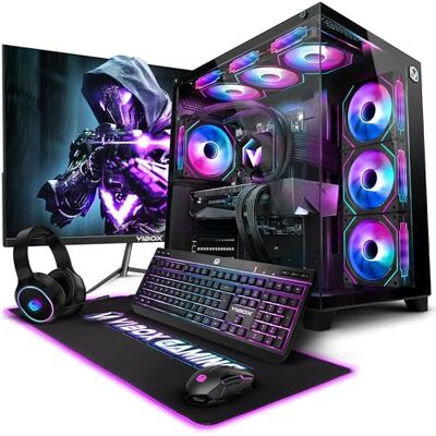 Vibox IV-781 PC Gamer Complet • AMD Ryzen 7 9700X 8 cœurs • Nvidia RTX 5070 Ti 16 Go • 32 Go RAM • 1 To NVMe SSD • Windows 11 • 27" Écran • WiFi 6 + Bluetooth 5.4 Vibox IV-781 PC Gamer Complet • AMD Ryzen 7 9700X 8 cœurs • Nvidia RTX 5070 Ti 16 Go • 32 Go RAM • 1 To NVMe SSD • Windows 11 • 27" Écran • WiFi 6 + Bluetooth 5.4