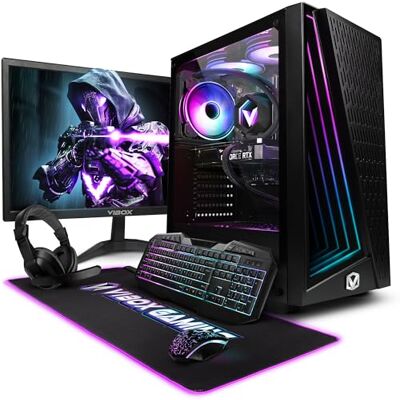 Vibox VII-517 PC Gamer Complet • 23" Écran • Intel Core i7 12700KF 12 cœurs • AMD Radeon RX 9060 XT 8 Go • 16 Go RAM • 1 To SSD • Windows 11 • WiFi 6 + Bluetooth 5.4 Vibox VII-517 PC Gamer Complet • 23" Écran • Intel Core i7 12700KF 12 cœurs • AMD Radeon RX 9060 XT 8 Go • 16 Go RAM • 1 To SSD • Windows 11 • WiFi 6 + Bluetooth 5.4