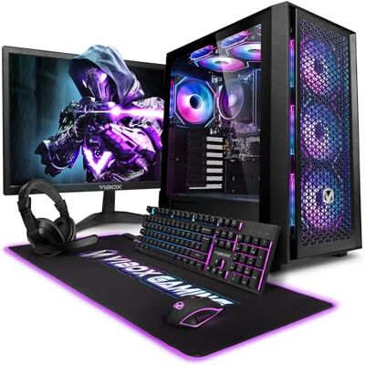 Vibox I-64 PC Gamer Complet • 22" Écran • AMD Ryzen 3 3200G 4 cœurs • Radeon Vega 8 • 16 Go RAM • 1 To SSD • Linux OS • WiFi Vibox I-64 PC Gamer Complet • 22" Écran • AMD Ryzen 3 3200G 4 cœurs • Radeon Vega 8 • 16 Go RAM • 1 To SSD • Linux OS • WiFi