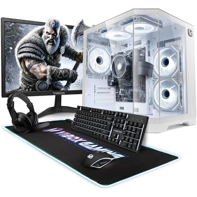 Vibox I-521 PC Gamer Complet • 22" Écran • AMD Ryzen 3 3200G 4 cœurs • Radeon Vega 8 • 16 Go RAM • 2 To HDD • 240 Go SSD • Windows 11 • WiFi 6 + Bluetooth 5.4 Vibox I-521 PC Gamer Complet • 22" Écran • AMD Ryzen 3 3200G 4 cœurs • Radeon Vega 8 • 16 Go RAM • 2 To HDD • 240 Go SSD • Windows 11 • WiFi 6 + Bluetooth 5.4